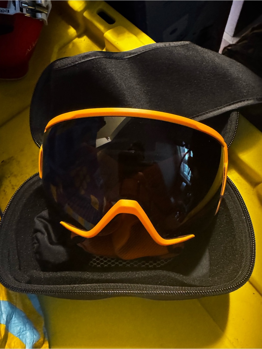 SMITH orange Goggle with case